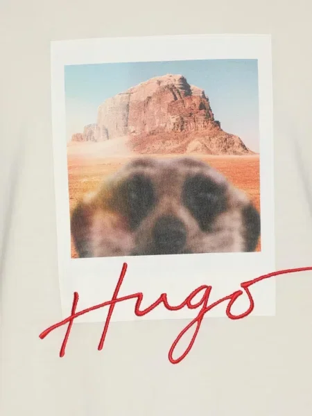 Haftowana koszulka Boss Green Hugo Boss zielona