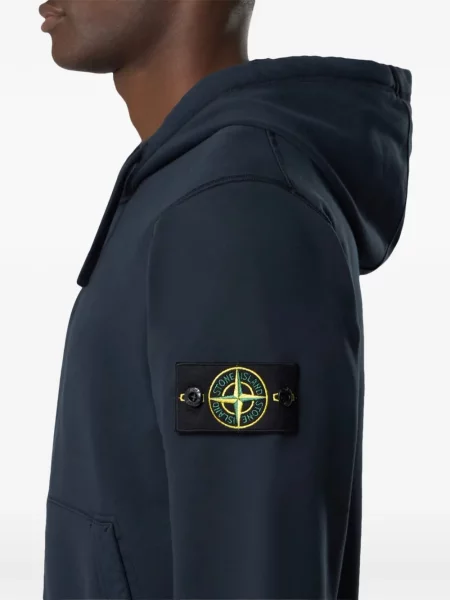 Суичър с качулка Stone Island камъни синьо
