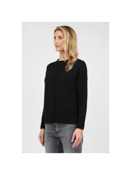Sweter Alpha Studio z długim rękawem czarny