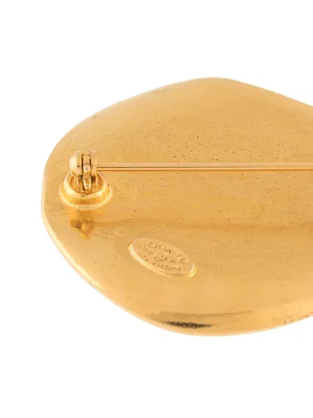 Brož Chanel Pre-owned s autogramem zlatá