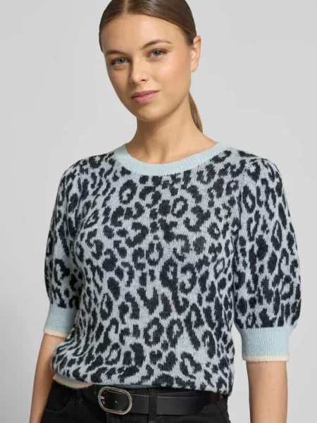 Sweter z krótkim rękawem o kroju regular fit z dodatkiem wełny z alpaki model ‘Kaston’ Joop! biały