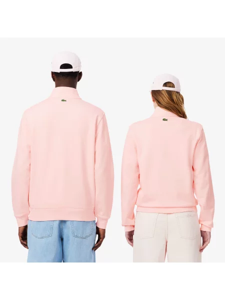 Lacoste Bluza Z Wysokim Kołnierzem różowy