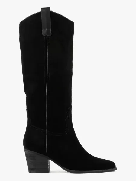 Замшевые сапоги Leberdes черные