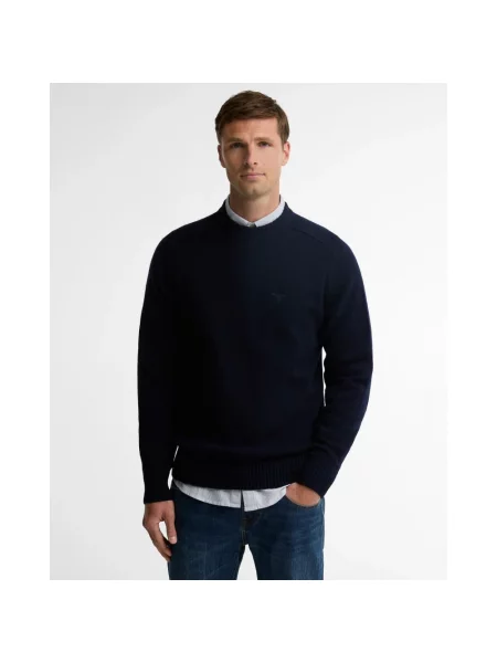 Sweter Barbour wełniany niebieski