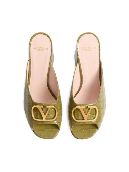 Klapki mules Valentino Garavani zielone
