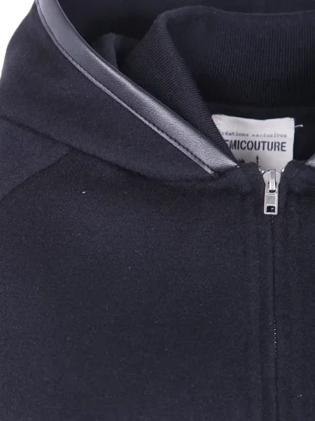 Hanorac cu glugă Semicouture de lână negru