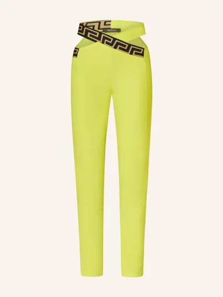 Versace Legginsy Z Wycięciem gelb czarne