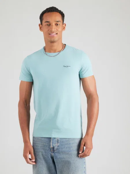 Pepe Jeans Tričko svetlomodrá modrá