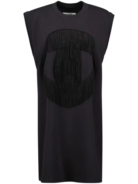 Rochie Mm6 Maison Margiela cu franjuri de costum negru