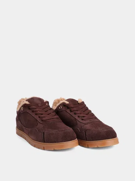 Велюровые кроссовки Attizzare коричневые