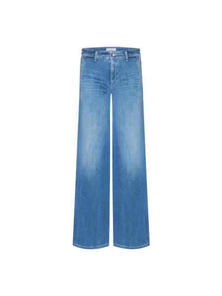 Cambio Jeansy Wide Leg Alek blau niebieskie