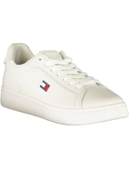 Teniși Tommy Jeans cu toc jos alb