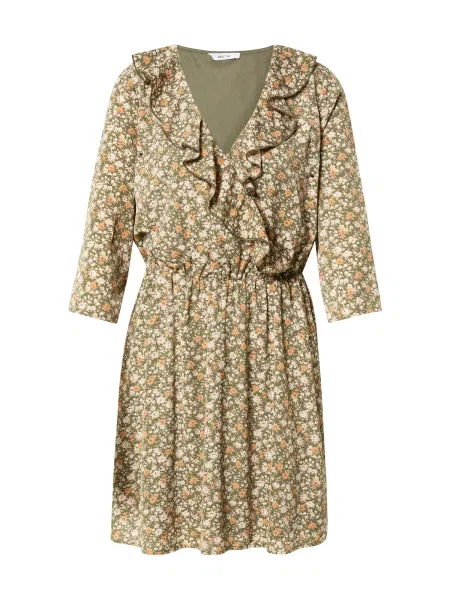 ABOUT YOU Rochie tip bluză Hacer verde / portocaliu alb