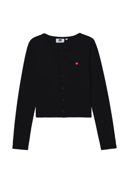 Cardigan Chocoolate cu motiv cu inimi negru