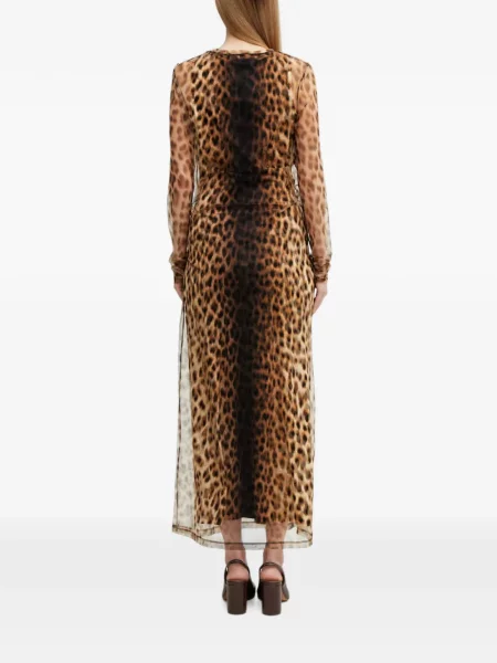 Lung rochie maxi Sportmax cu imagine cu model leopard