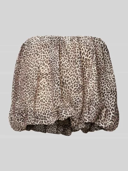 Bluzka z odkrytymi ramionami o kroju relaxed fit z elastycznym pasem ‘LISSETT’ Bardot