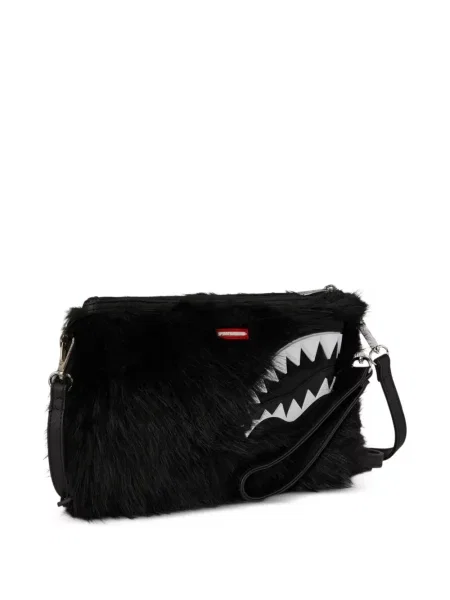 Geantă Sprayground cu blană negru