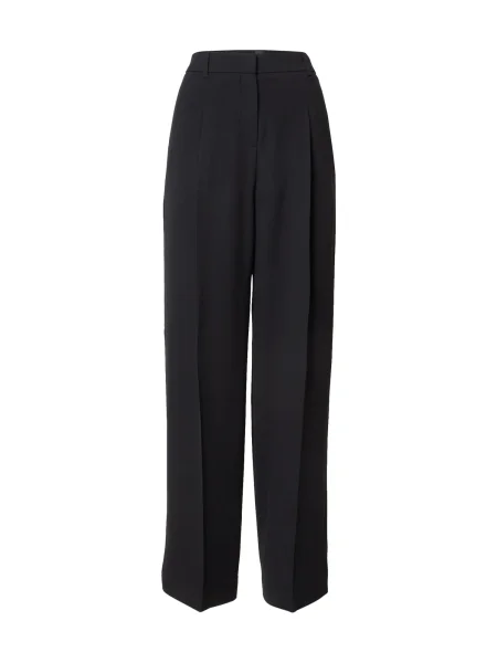 BOSS Pantaloni cu dungă negru