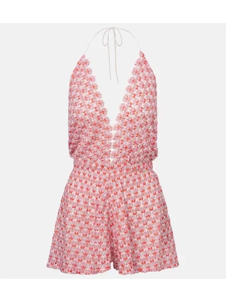 Pleten kombinezon Missoni rdeča