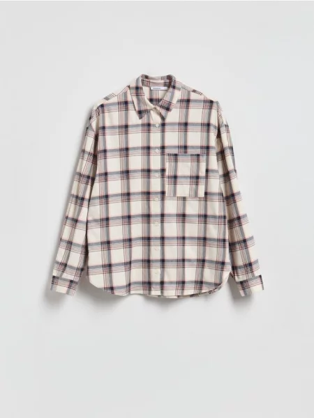 Reserved Картата сорочка кремовий 