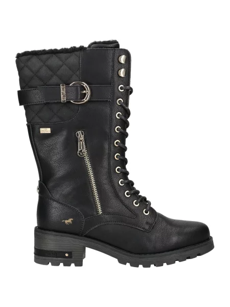 Šněrovací polobotky Mustang černé