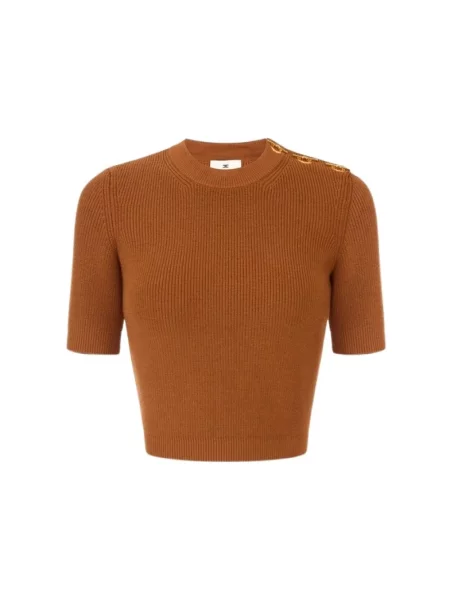Sweter Elisabetta Franchi brązowy