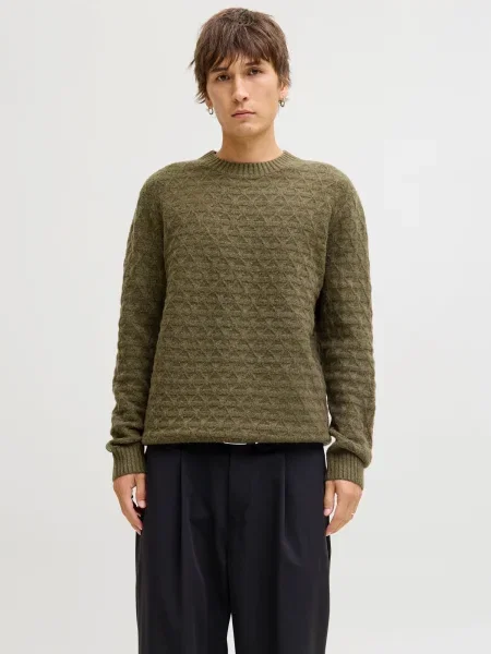 Jack & Jones Premium Pulover JPRBLASIMON oliv