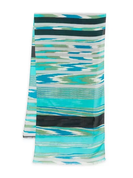 Pruhovaný šál Missoni Pre-owned modrý