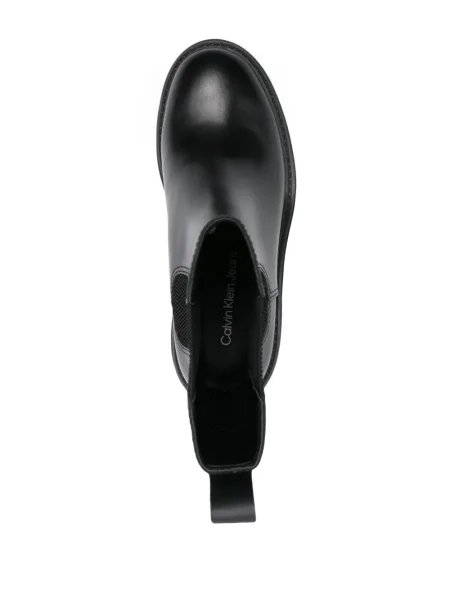 Botine Calvin Klein Jeans din piele negru