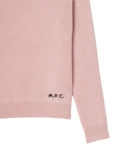 Pulover A.p.c. cu broderie roz