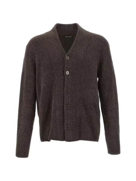 Cardigan Emporio Armani tricotate maro