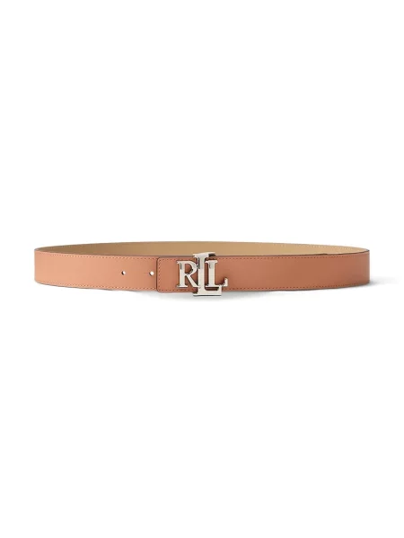 Lauren Ralph Lauren curea reversibilă pentru femei din piele roz