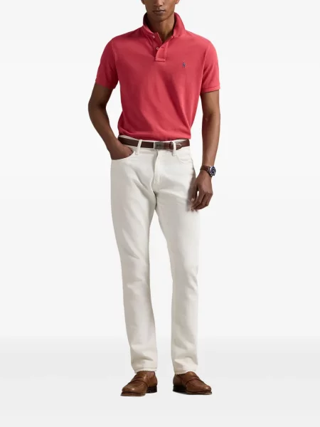 Ριγέ polo Polo Ralph Lauren με κουκούλα με αυτόγραφο λευκό
