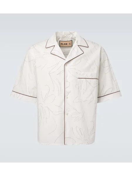 Cămașă Plan C cu imagine alb