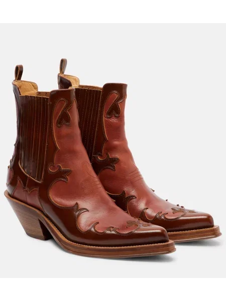 Botine Gabriela Hearst din piele cowboy maro