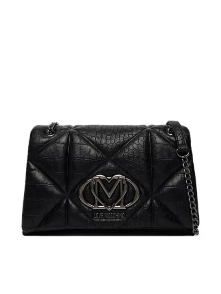 Geanta crossbody Love Moschino din piele negru