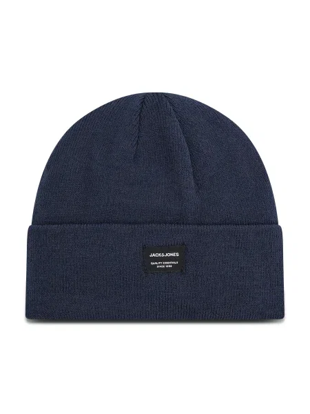 JACK & JONES Čiapky námornícka modrá / čierna biela