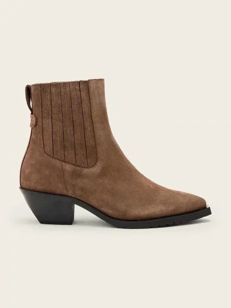 AllSaints Semišové topánky chelsea Marcie Suede Boot hnedá