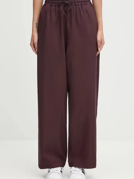 Pantaloni de trening Track cu imprimeu bordo