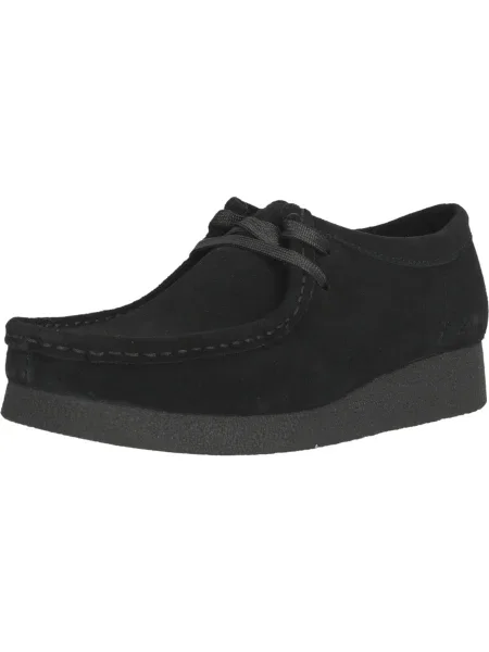 CLARKS Čevlji na vezalke Wallabee' črna