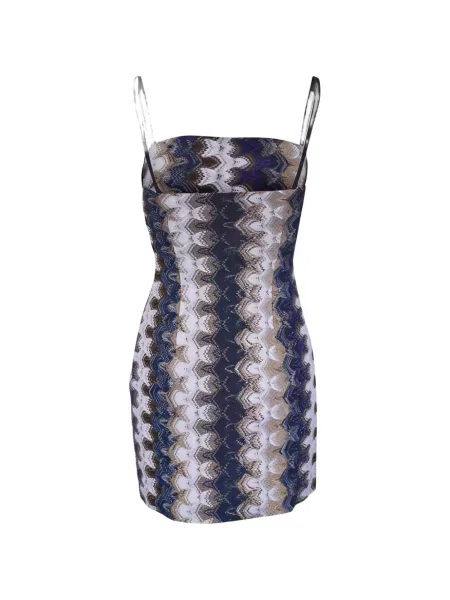 Mini šaty Missoni modrá
