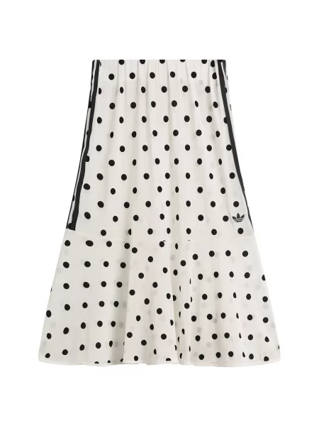 Spódnica midi Adidas w grochy biała