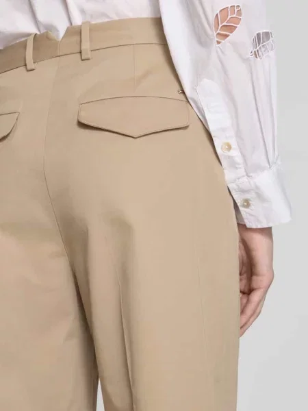 Spodnie szerokie z mieszanki bawełny i lyocellu Tommy Hilfiger beżowe