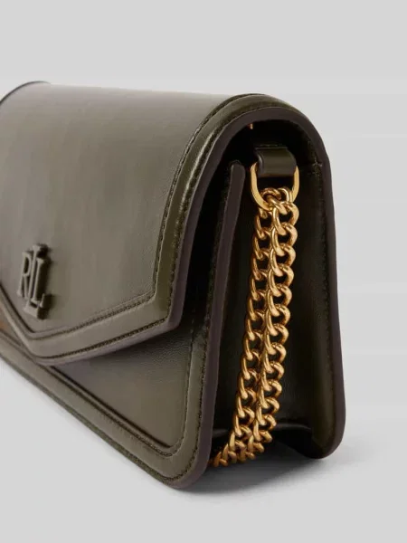Torba na ramię ze skóry owczej z detalem z logo model ‘SAWYER’ Lauren Ralph Lauren