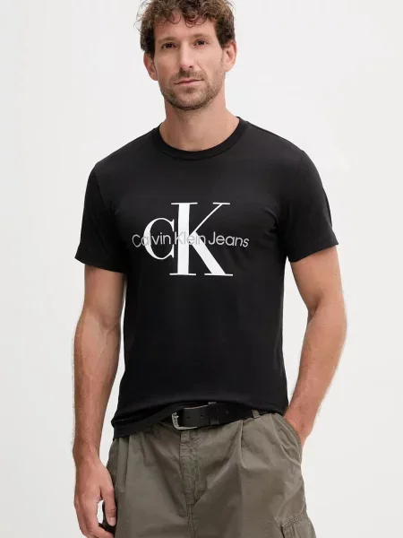 Calvin Klein Jeans t-shirt z nadrukiem czarny