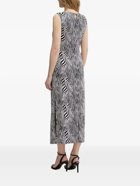 Rochie midi Morgan cu imagine cu model zebră negru