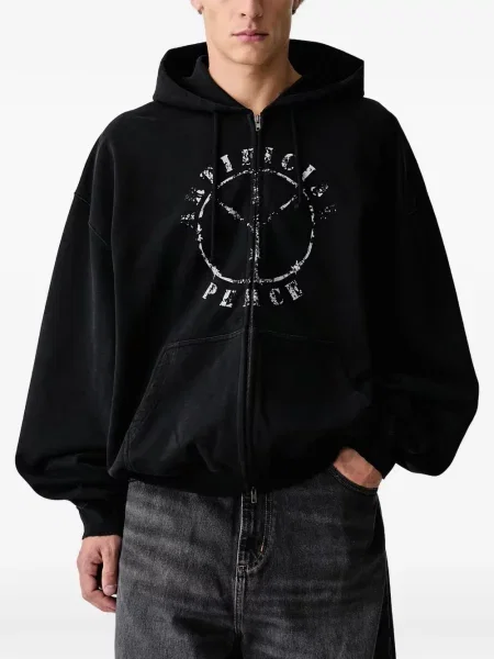 Hanorac cu glugă Vetements cu imagine negru