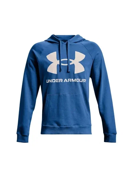 Fleecová mikina s kapucňou Under Armour modrá