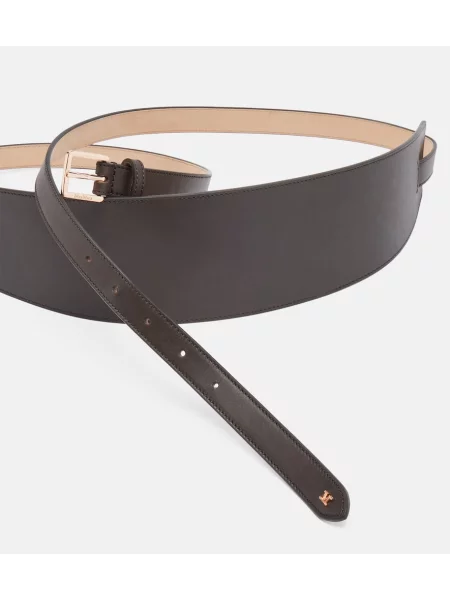 Cu centură curea Max Mara din piele maro