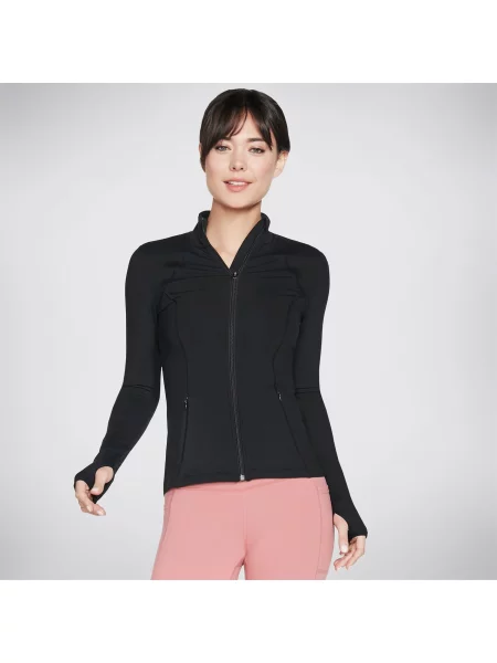 Geacă Skechers plasă negru